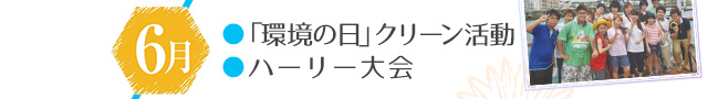 6月：「環境の日」クリーン活動・ハーリー大会