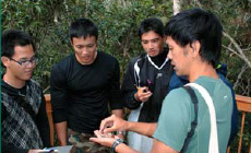 環境生態学科カリキュラム：ヤンバルの森調査実習